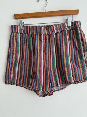 Madewell Multicolor Striped High-Waist Shorts